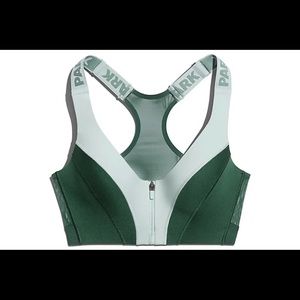 Adidas Ivy Park Medium Support Zip Bra Dark Green Medium